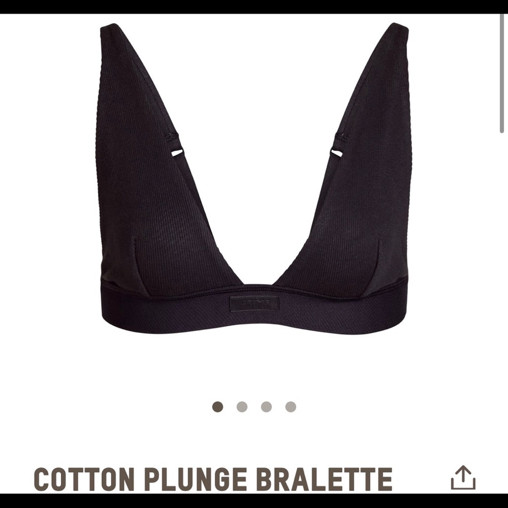 Cotton plunge bralette NWOT